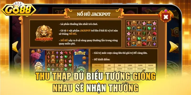 Thu thập đủ biểu tượng giống nhau sẽ nhận thưởng